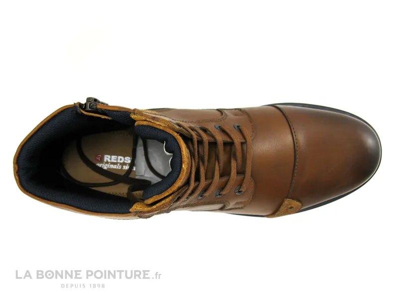 Achat chaussures Redskins Homme Boots, vente Redskins NITRO Cognac - Boots Homme marron avec zip et lacet