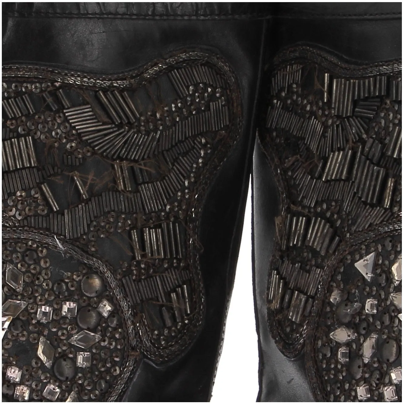 Bottes en cuir noir