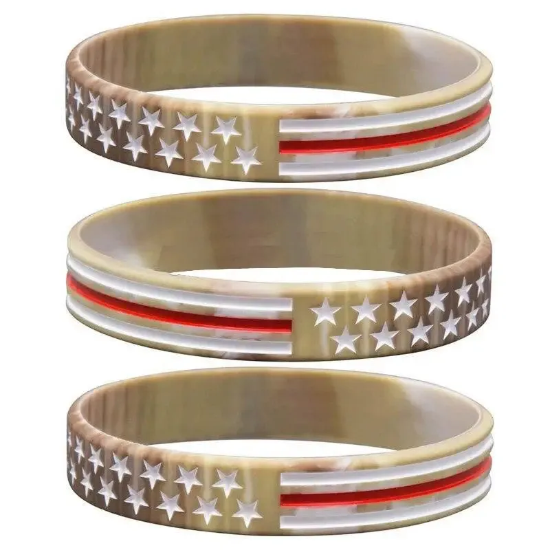 BRACELET MILITAIRE - US ARMY MARRON (ACIER INOXYDABLE)
