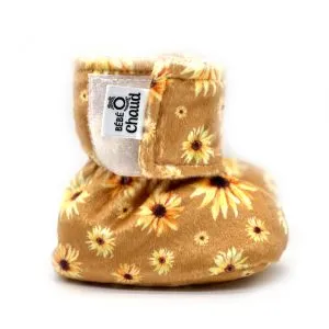 Bébé   chaud - Pantoufles à velcro – Tournesol