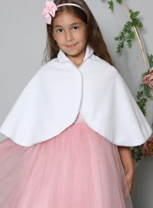 Cape blanche pour baptême ou communion