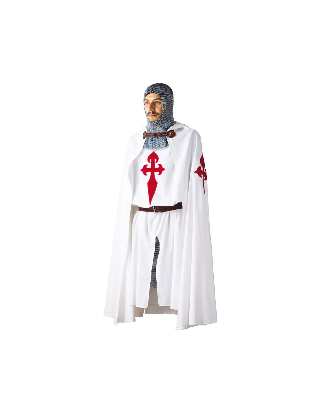 Cape des chevaliers de Santiago avec croix brodée ⚔️ Boutique Épées
