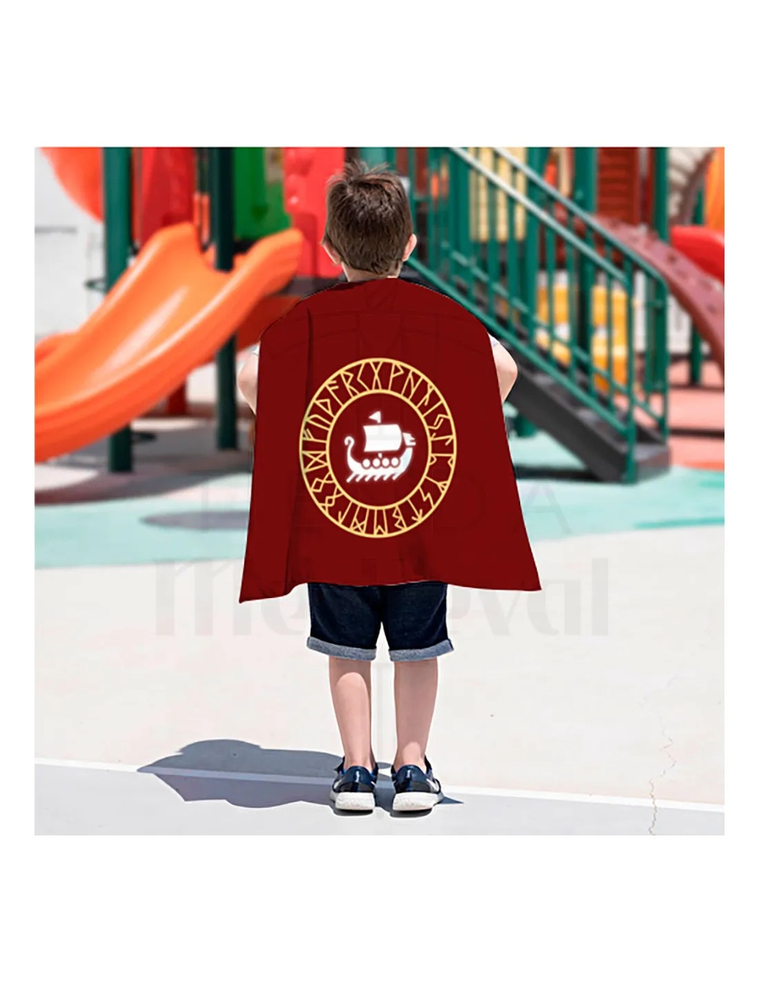 Cape Viking réversible pour enfant (63x78 cm.) ⚔️ Boutique Épées