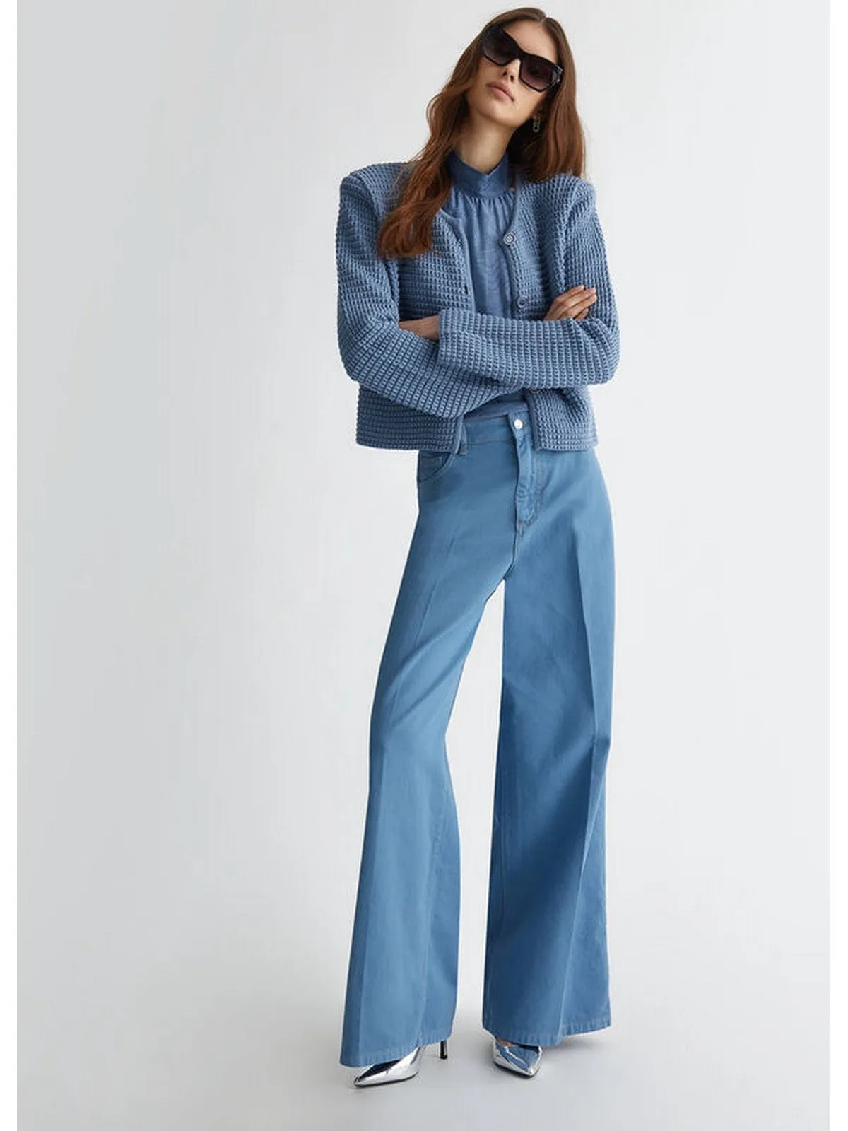 Cardigan Donna Liu Jo - Cardigan in maglia - Azzurro