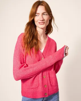 Cardigan uni à teneur en laine