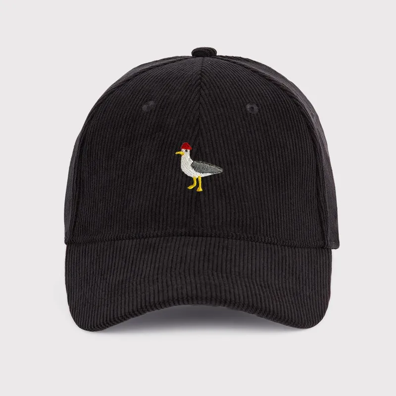 Casquette velours côtelé Goéland bonnet rouge