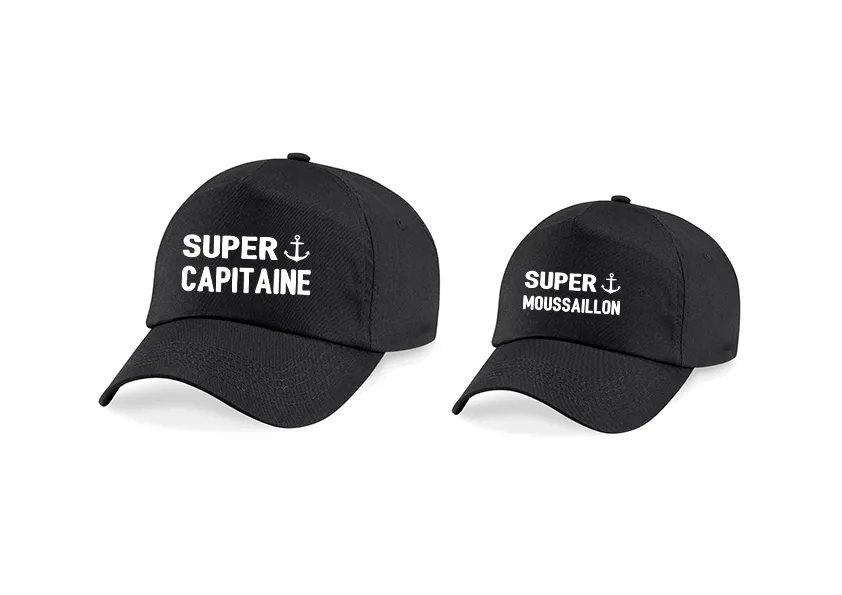 Casquettes Parent enfant – Super Capitaine Super Moussaillon