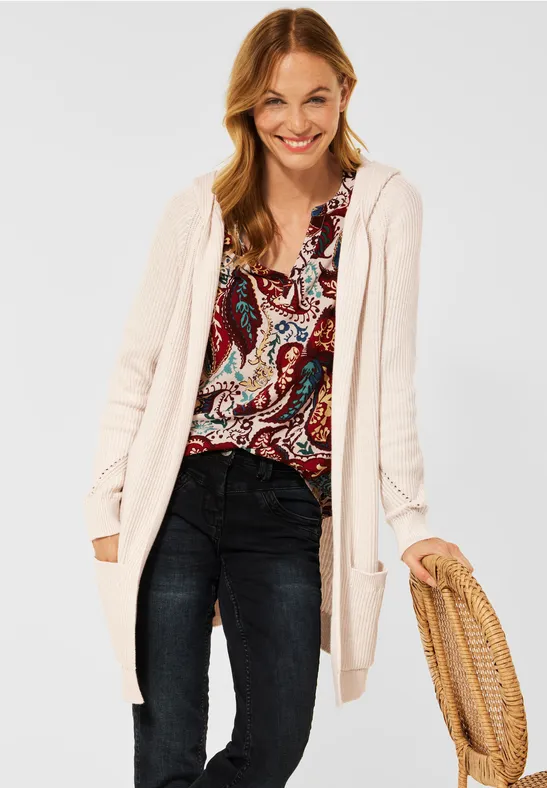 CECIL Gilet long avec texture 