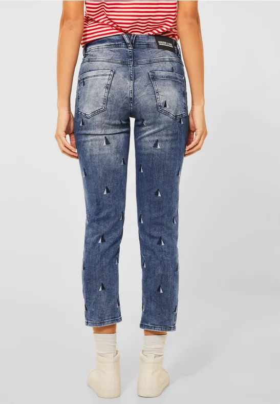 CECIL Jean slim fit avec broderie  - Style CHARLIZE