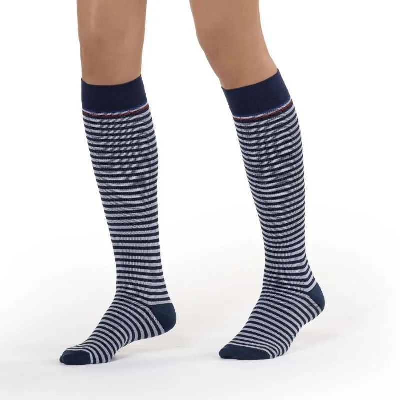 Chaussettes de contention Styles Motifs Marinière (Femme) Classe 2