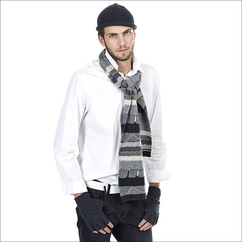 Ensemble pure laine jacquards homme
