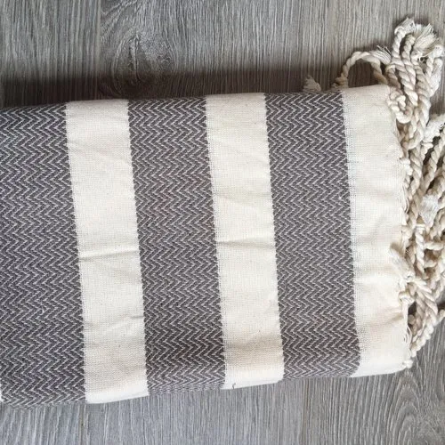 Fouta coton, hansel, tons taupe