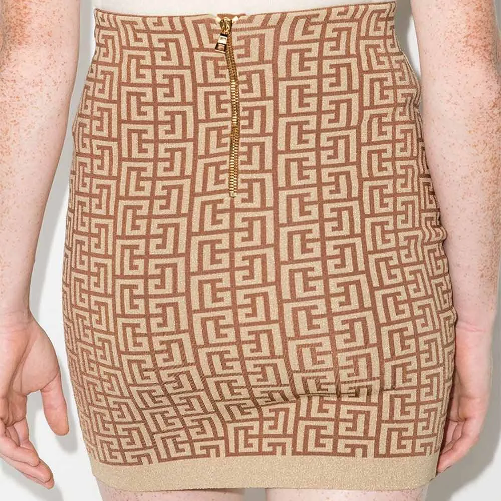 Jupe courte monogrammé