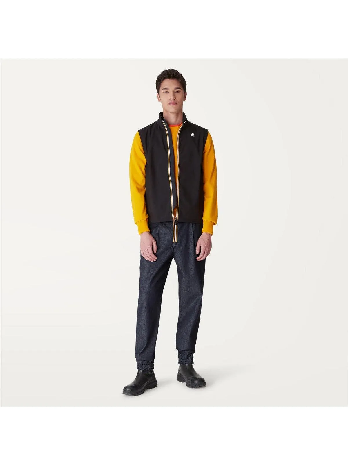 K-WAY Gilet en jersey contrecollé Haris pour hommes K4115BW Bleu