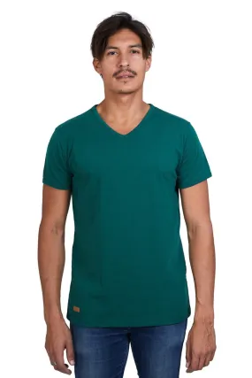 Le t-shirt fabriqué en France - Col V - Vert Bouteille - Le t-shirt Propre - Marques de France