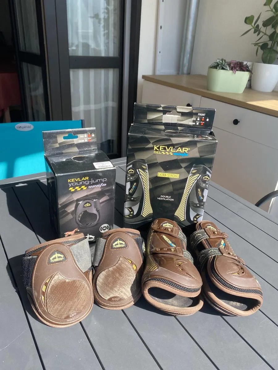 Lot protection veredus kevlar gel vento marron taille M