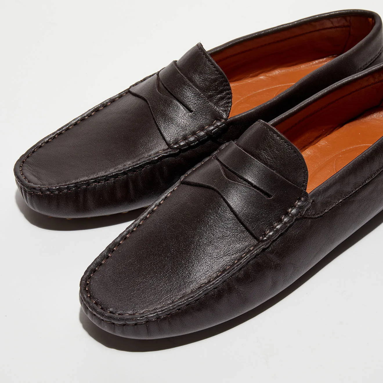 Mocassins en Cuir Martin marron foncé