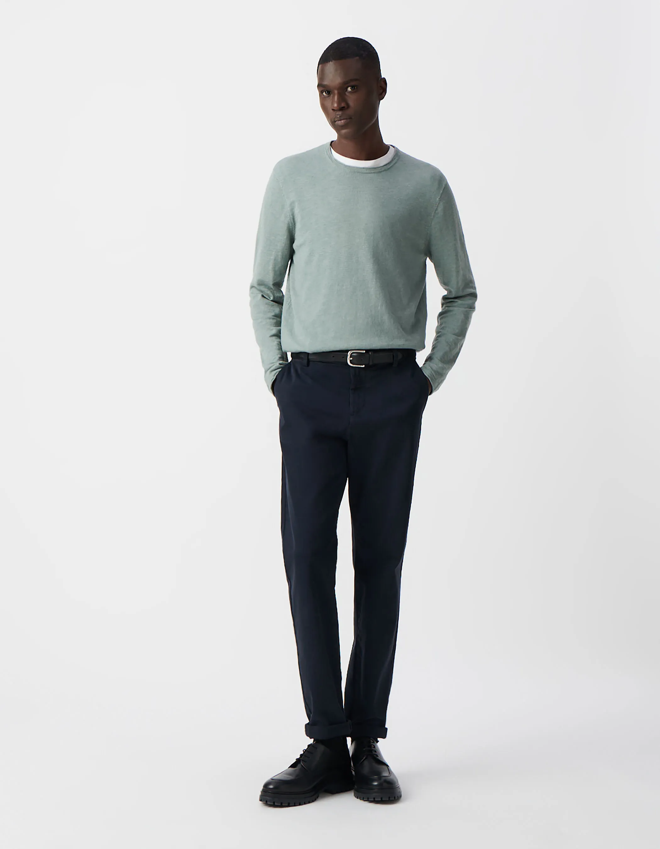 Pantalon chino SLIM bleu marine Homme