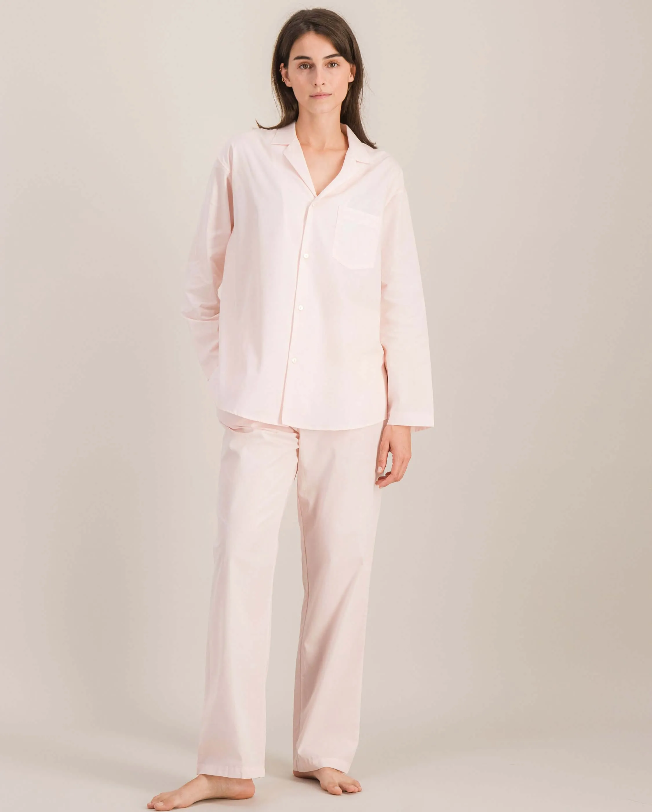 Pantalon pyjama femme coton bio, rose