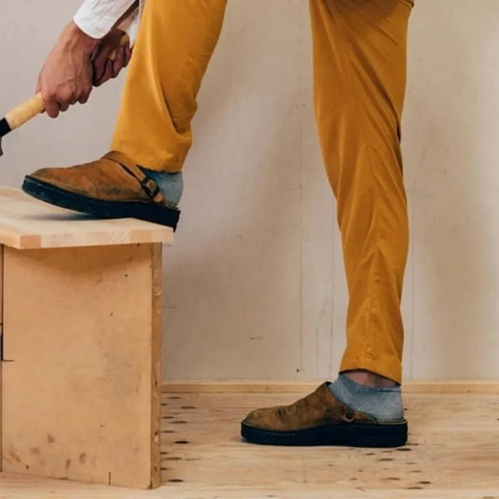 Pantoufles en cuir pour hommes - cuir véritable