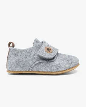Pantoufles en feutre de laine pour enfants – Gris clair