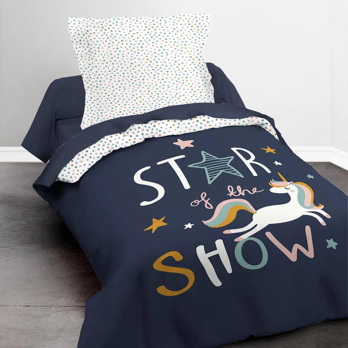 Parure Enfant Bleue 140X200 Imprimé STAR | 3 Suisses