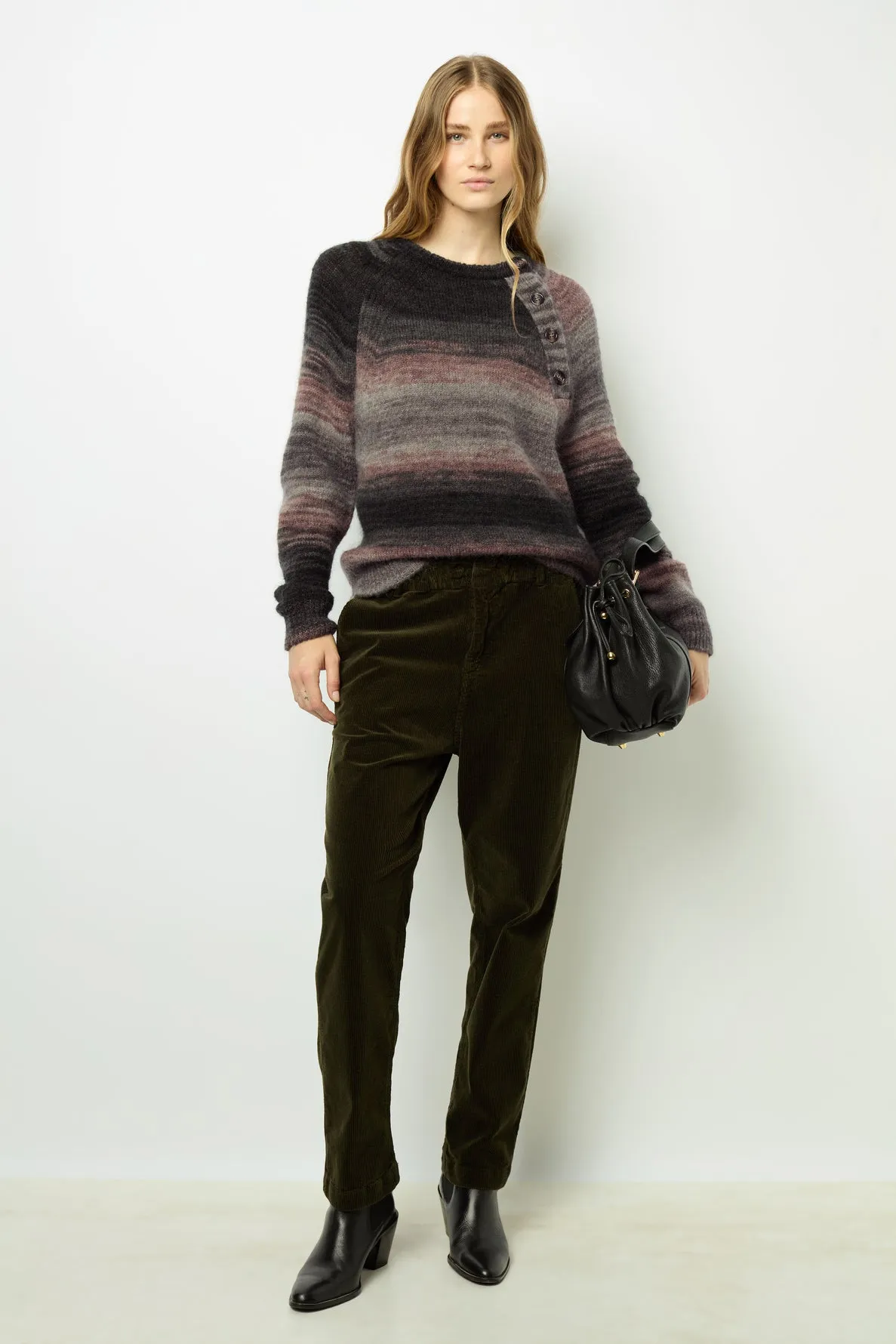 Pull à rayures en mohair - JAIDA