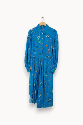 Robe bleue à motifs floraux - Taille L/40