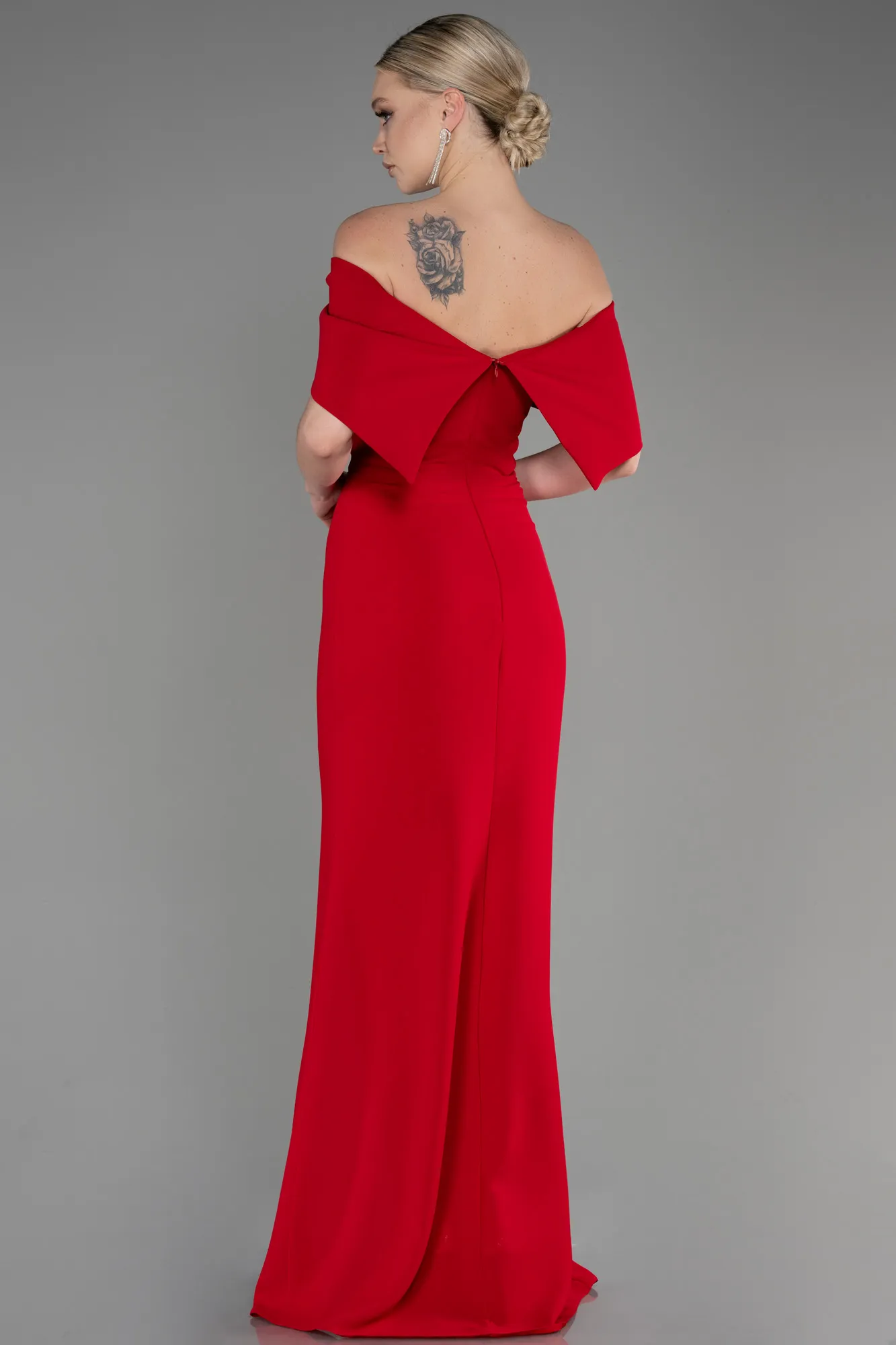 Robe De Soirée Grande Taille Longue Bleu Saxe ABU3945