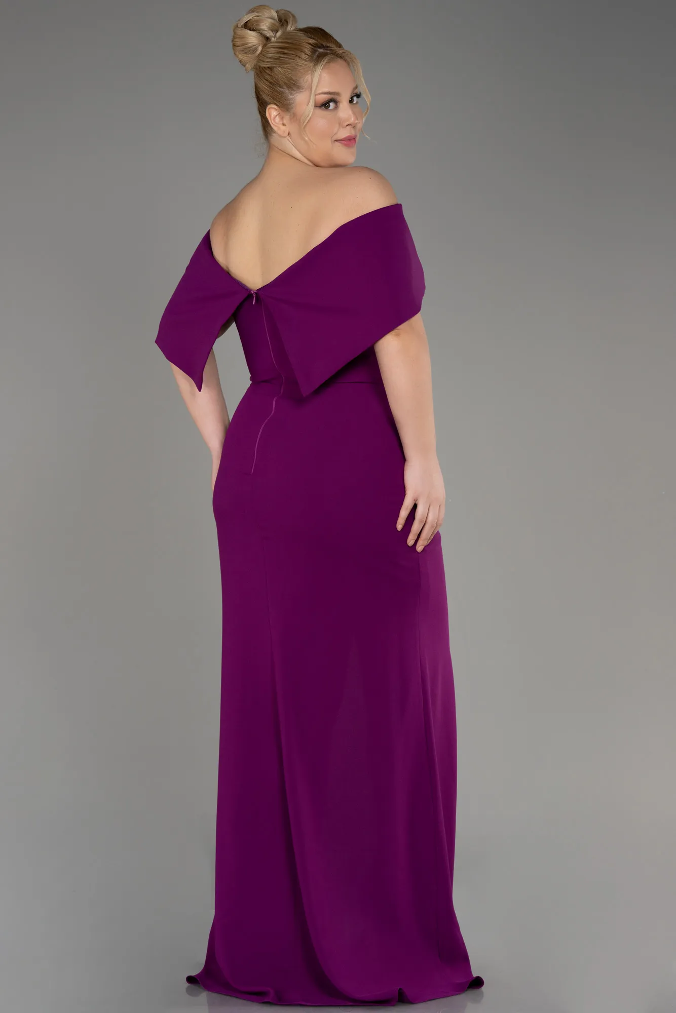 Robe De Soirée Grande Taille Longue Violet ABU3945