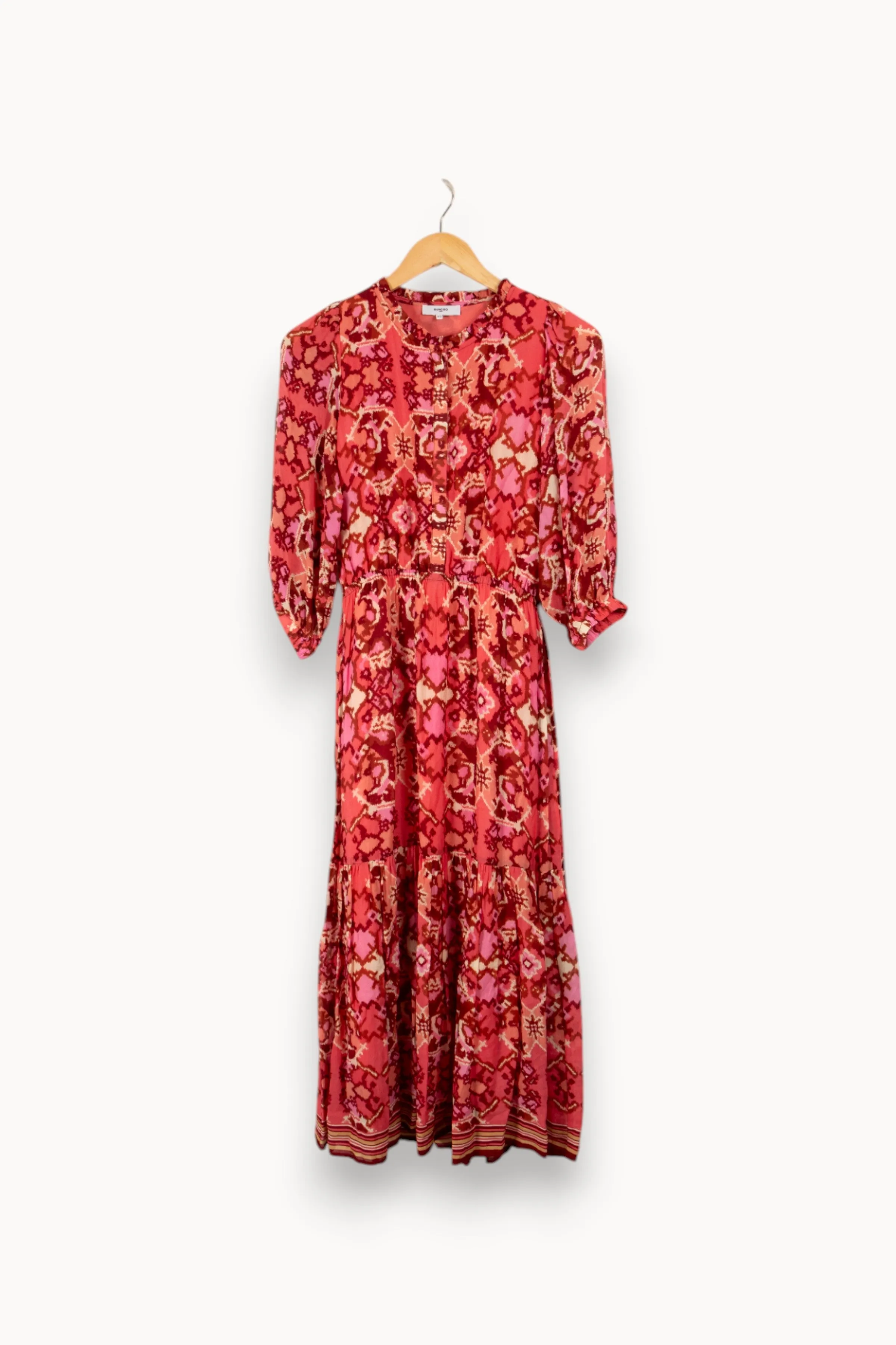 Robe longue rose à motifs - Taille XS/34