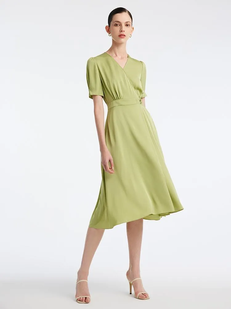 Robe midi trapèze à col en V 22 Momme