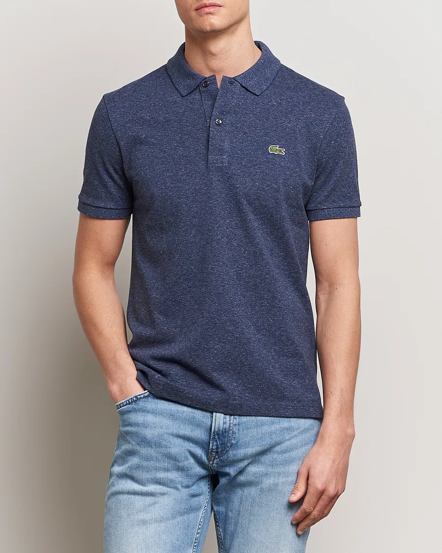 Slim Fit Polo Piké Heather Nebula