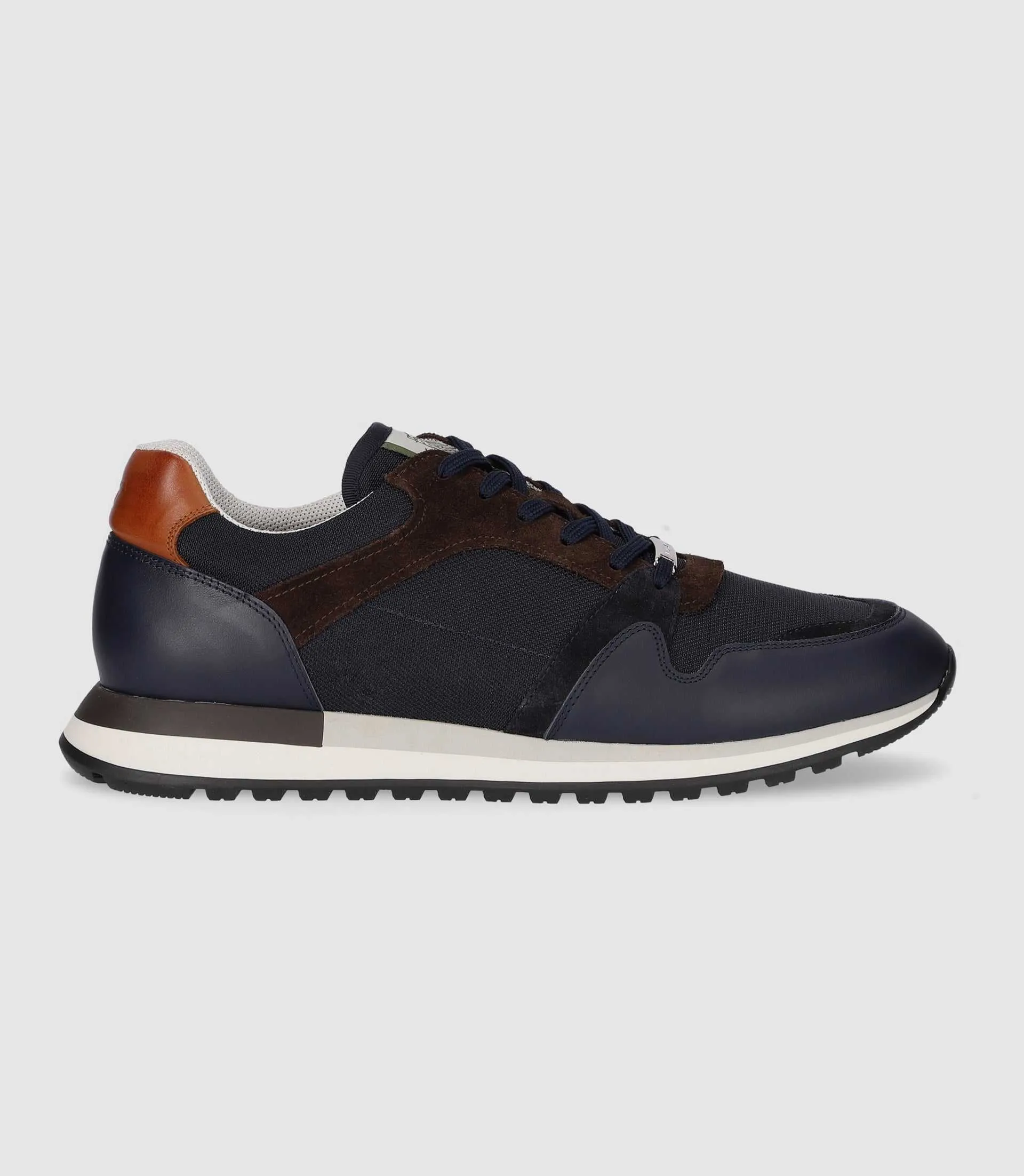 Sneakers en cuir marine ODE