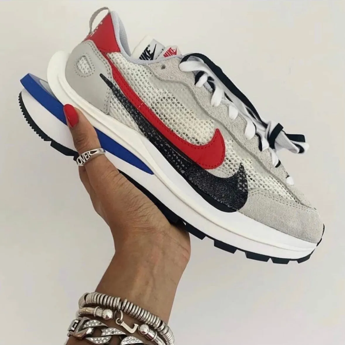 Sneakers - Saca white red