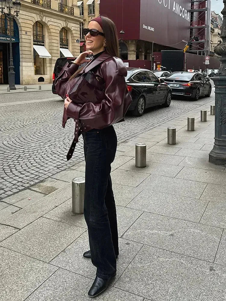 Sophie - Veste courte en cuir