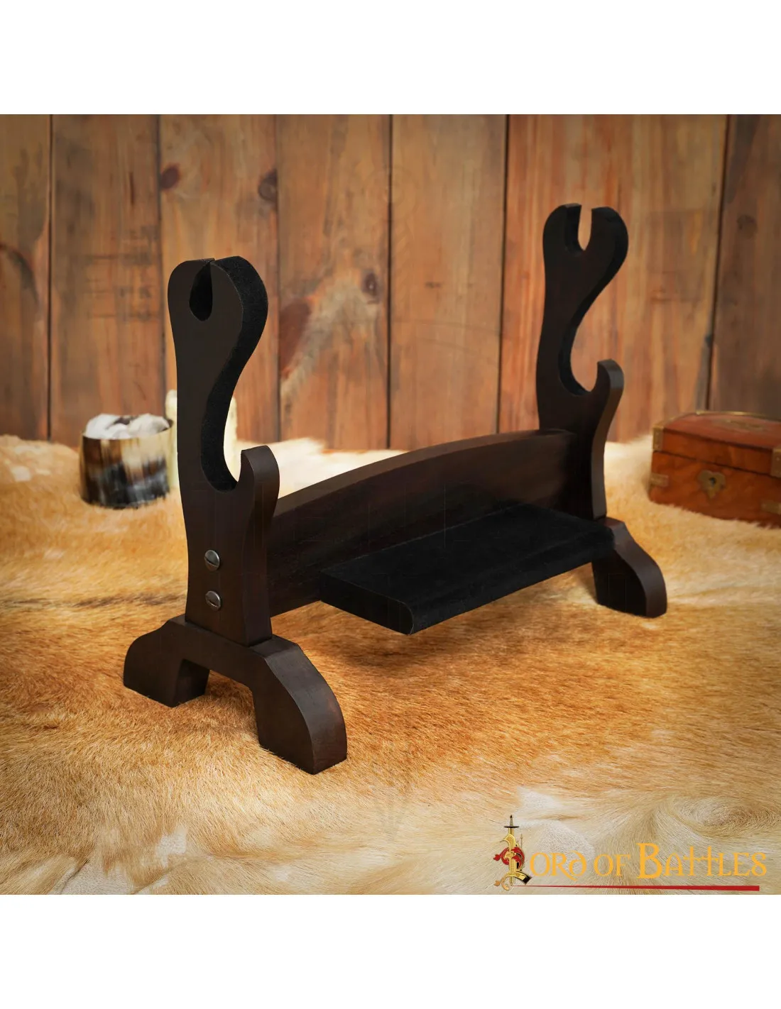 Support de table en bois à deux niveaux pour épées ⚔️ Boutique Épées