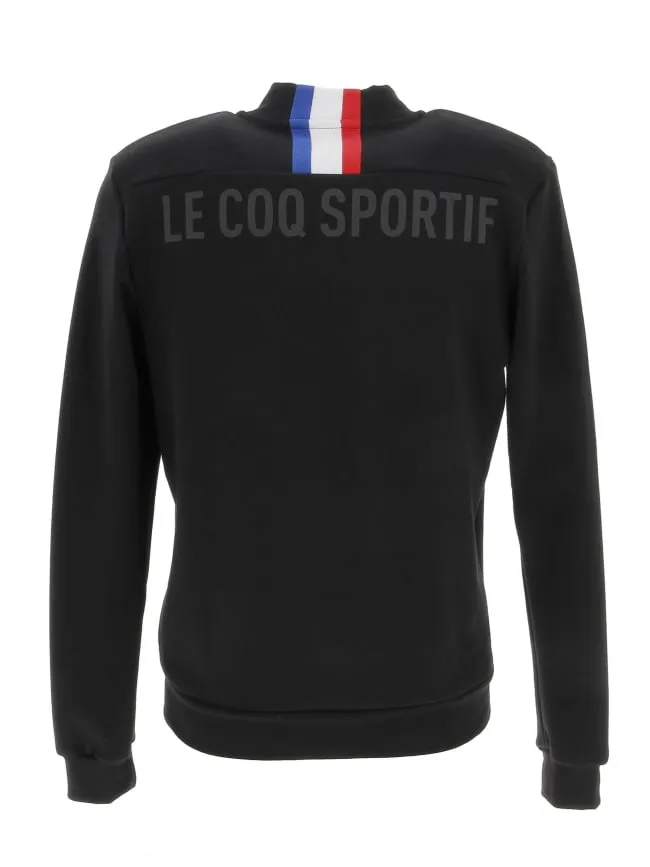 Sweat zippé tri fz noir homme -Le Coq Sportif | wimod