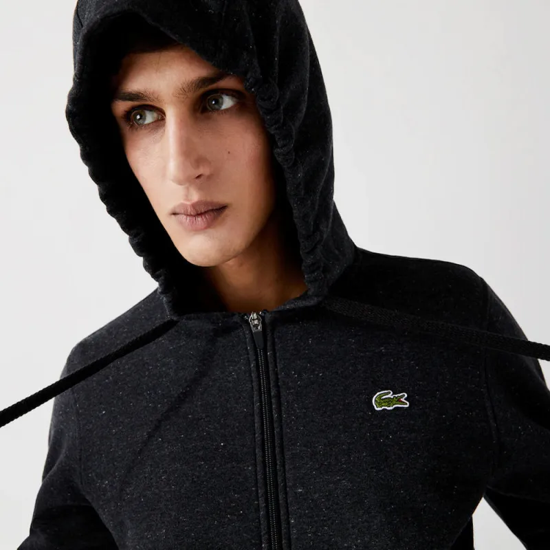 Sweatshirt à capuche Lacoste SPORT léger gris
