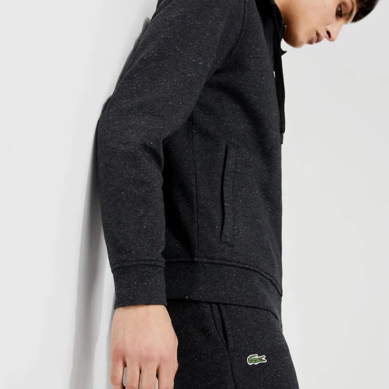 Sweatshirt à capuche Lacoste SPORT léger gris