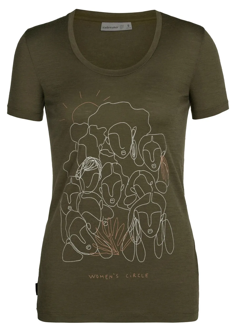 T-Shirt Icebreaker Femmes Tech Lite II SS Scoop Tee Wmns Circle Loden