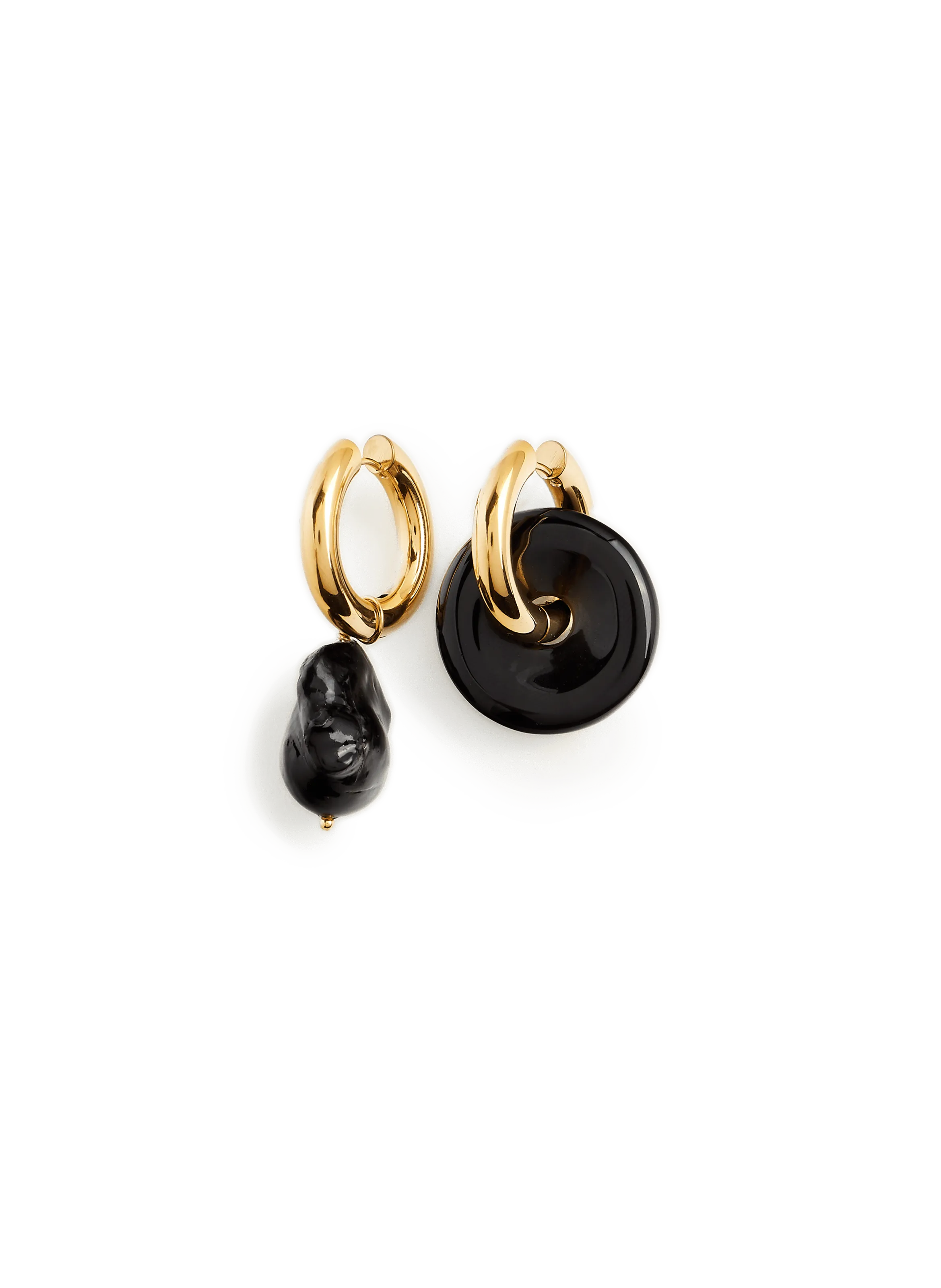 TIMELESS PEARLY  Boucles d'oreille dépareillées - Noir