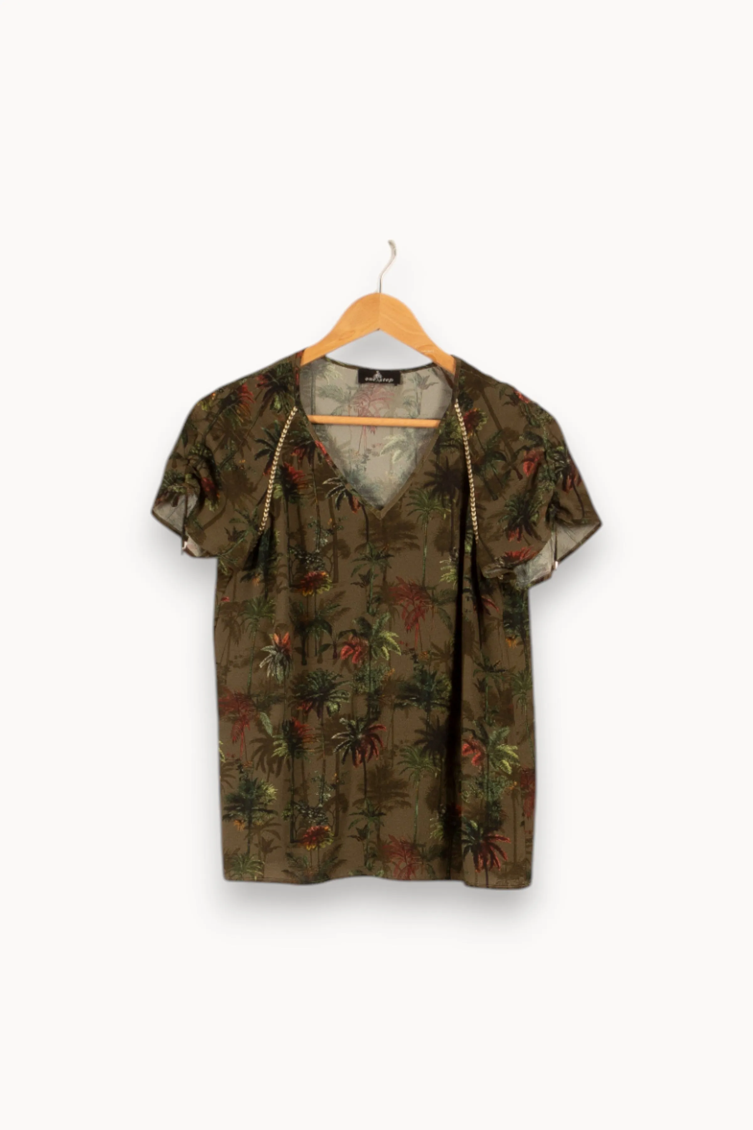 Top vert à motifs - Taille S/36