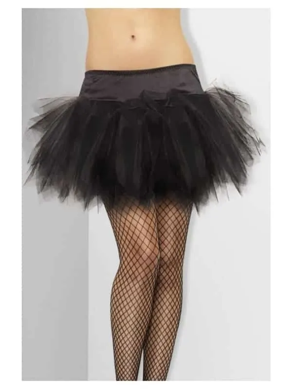 Tutu à volants noir pour femme
