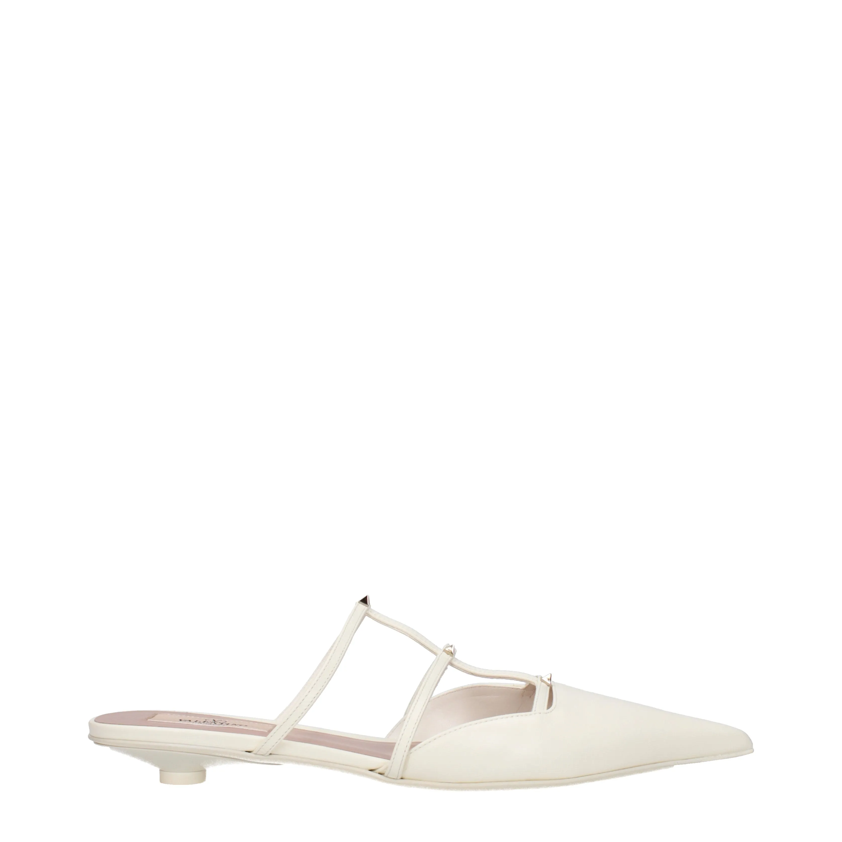 Valentino Garavani Sandals Femmes en cuir beige / ivoire
