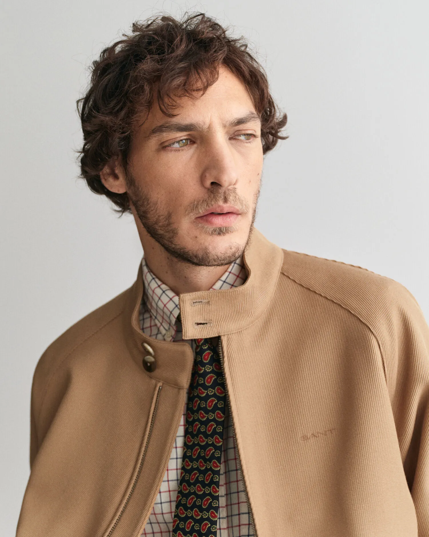 Veste Harrington en laine mélangée