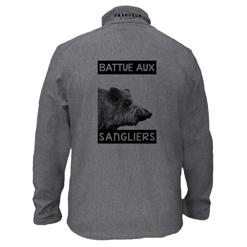 Veste softshell Homme ou Femme avec/sans capuche – Battue aux sangliers