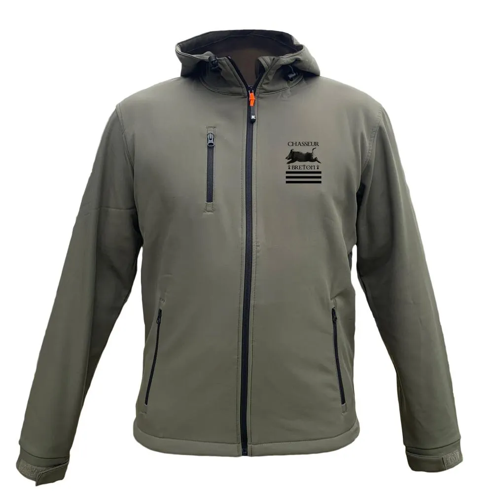 Veste softshell Sanglier Homme ou Femme avec/sans capuche – Chasseur Breton